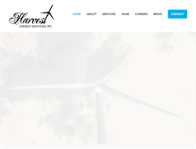 Tablet Screenshot of harvestenergyservices.com